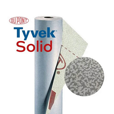 Мембрана ветро-влагозащитная Tyvek Solid 1.5х50м 75м2 (гидроизоляционная пленка) фото Центр Металлокровли