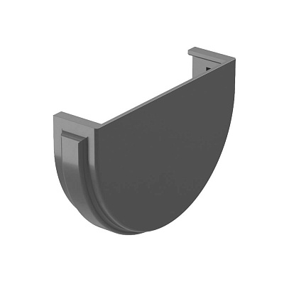 Заглушка желоба водостока Дёке Premium RAL 7024 Серый Графит