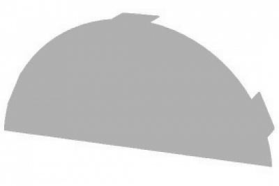 Заглушка плоская торцевая RAL7011 Серый Стальной Бархат конька круглого фото Центр Металлокровли