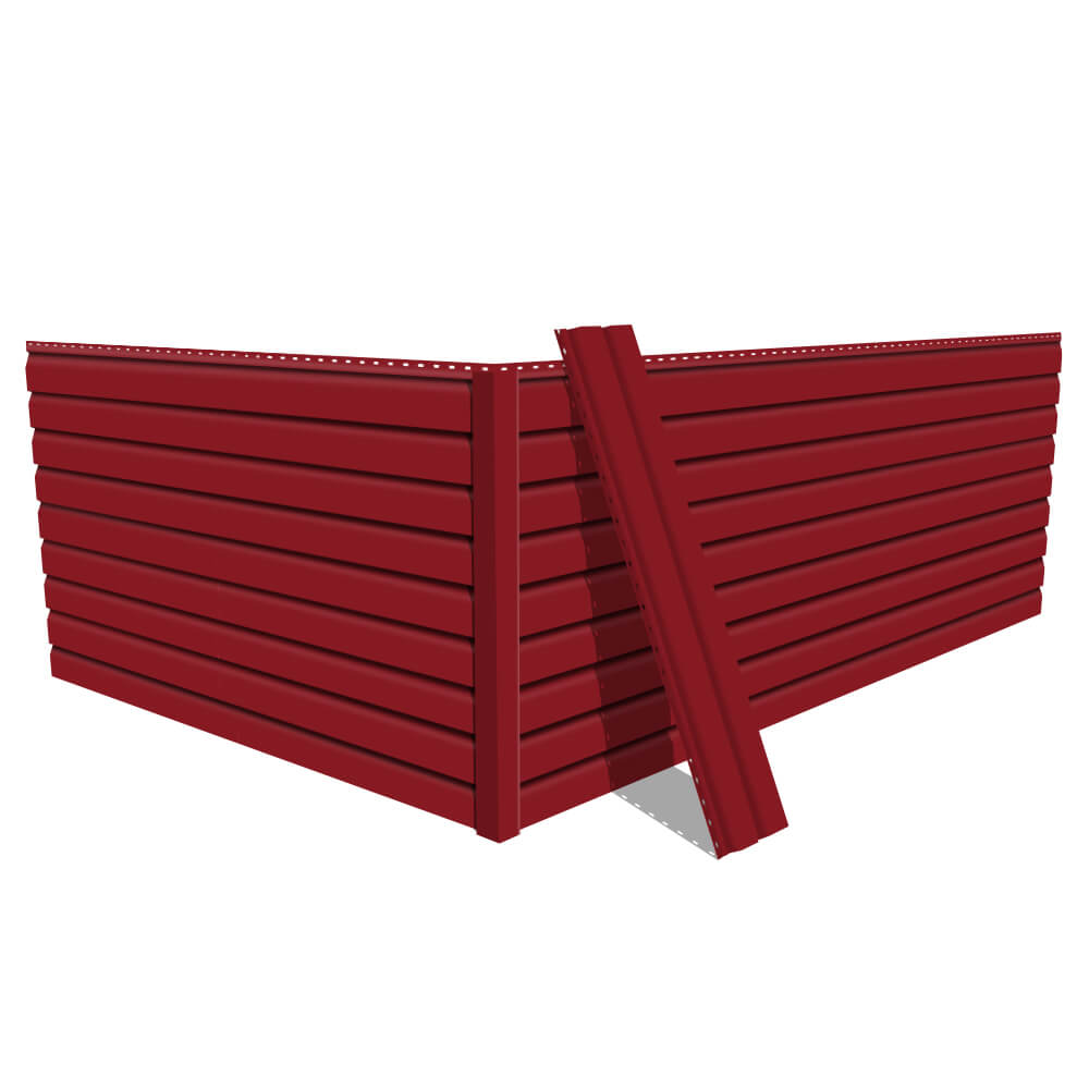 Фото сайдинга металлического (металлосайдинга) Корабельная доска RAL3003 Рубин для фасада дома