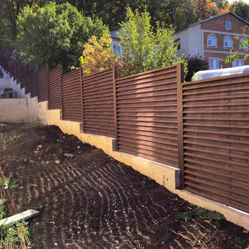 Фото 2 забор Еврожалюзи Античное Дерево 3D Принтек