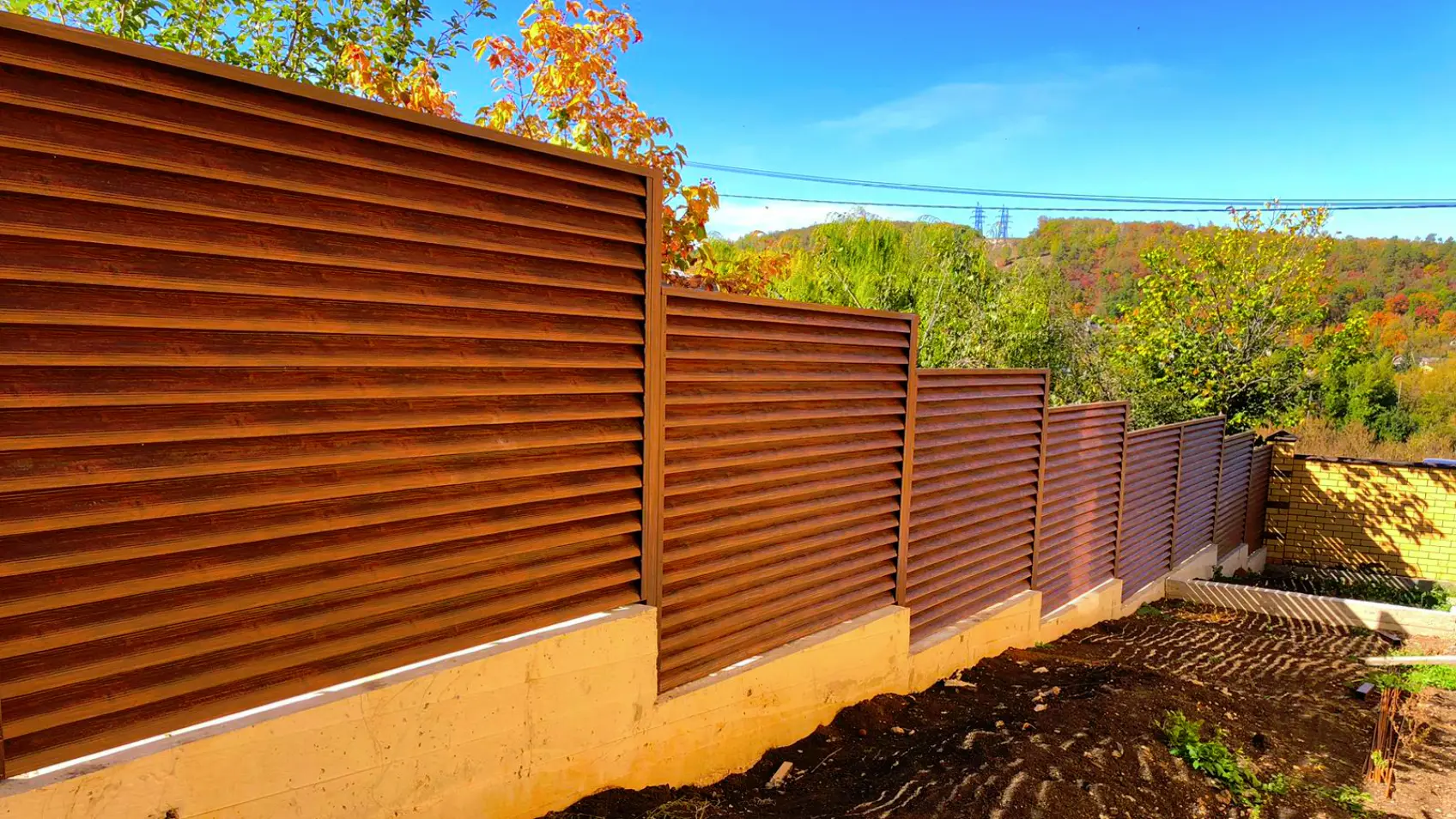 Фото 1 забор Еврожалюзи Античное Дерево 3D Принтек