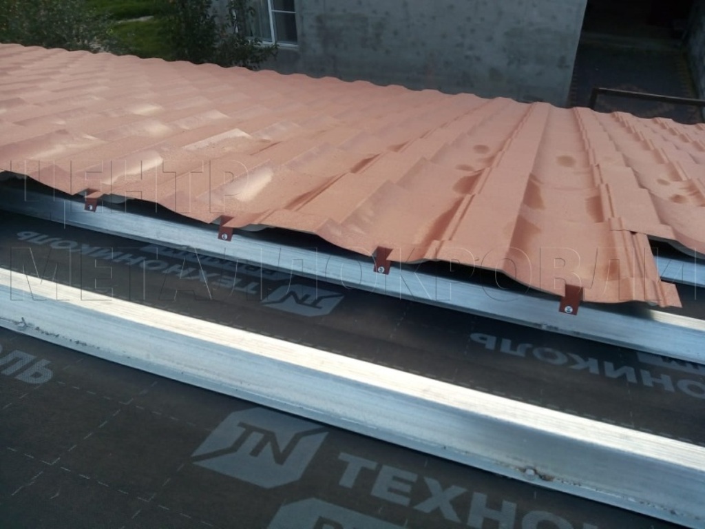 Металлочерепица Геркулес 8004 терракотовый Стальной Бархат от Центра Металлокровли в Бишкеке