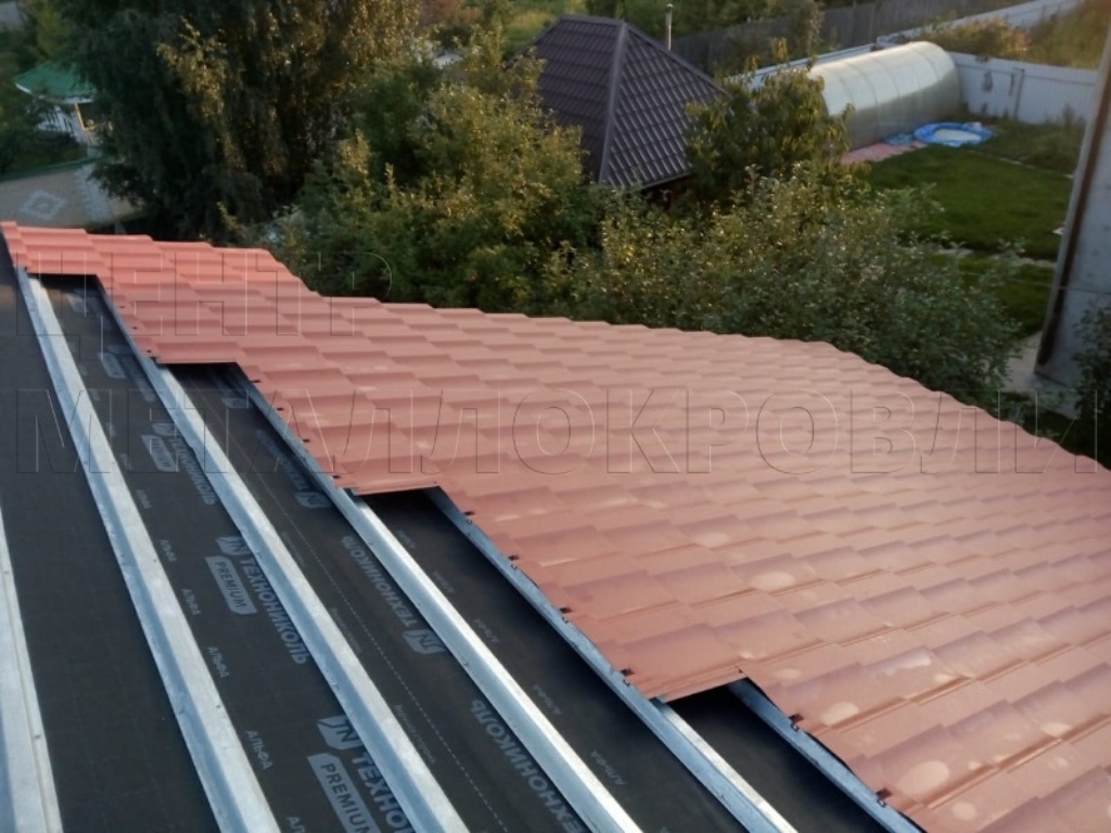 Металлочерепица Геркулес 8004 терракотовый Стальной Бархат от Центра Металлокровли в Бишкеке