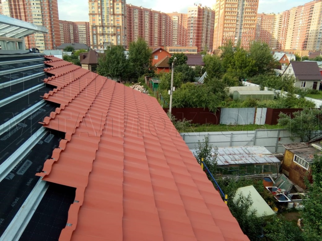 Металлочерепица Геркулес 8004 терракотовый Стальной Бархат от Центра Металокровли в Бишкеке