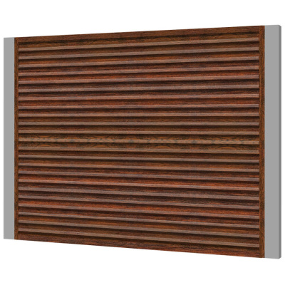 Забор жалюзи ЭКО-Z Античное Дерево 3D Принтек односторонний на металлических столбах