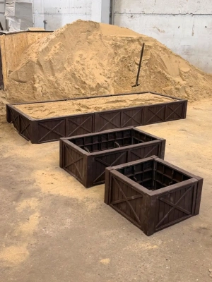 Грядка модульная Астра 900х320х40мм Коричневый варианты сборки